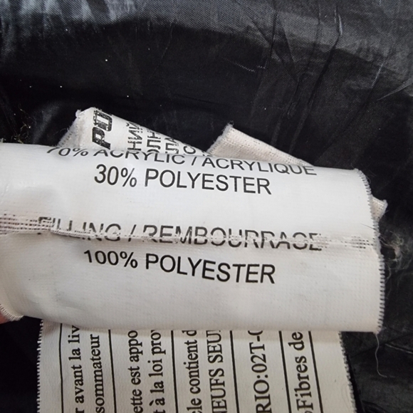 Point Zero Quilted Black Parka Coat Ladies Size M - Picture 11 of 11